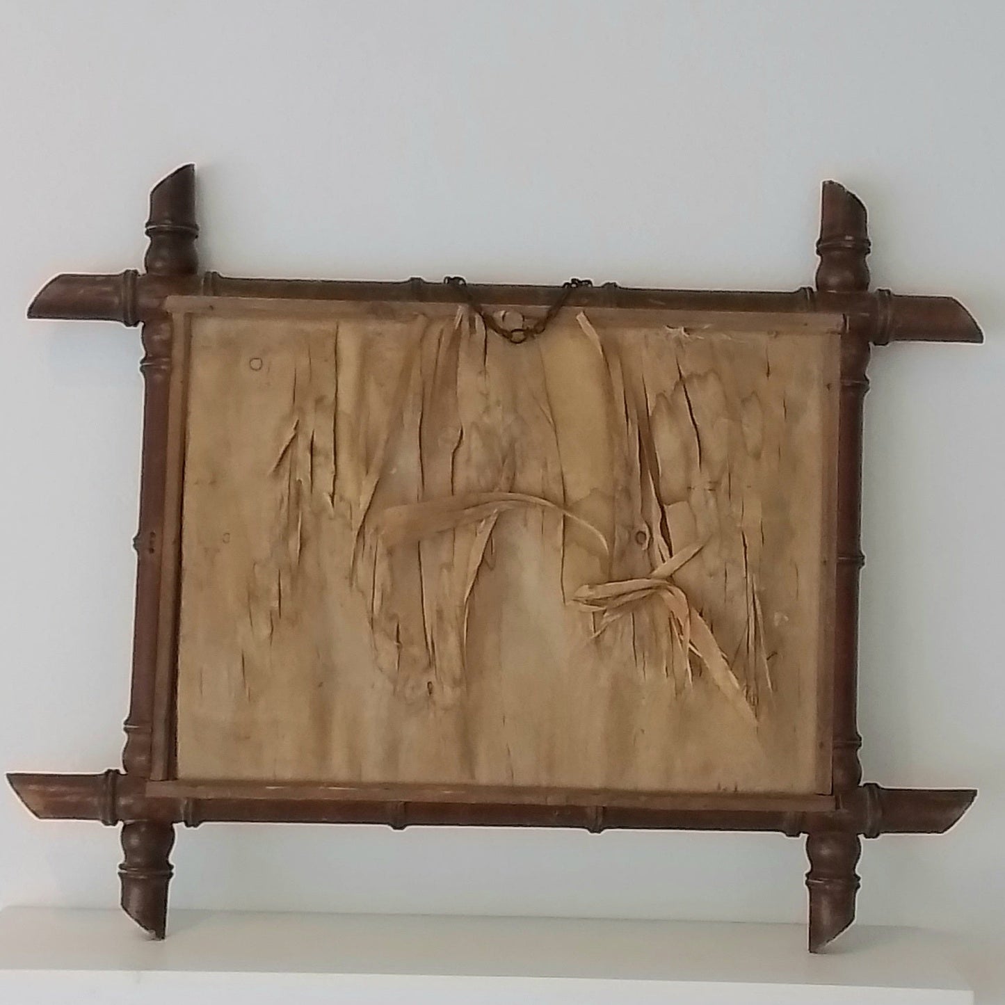 Antique French Faux Bamboo Mirror