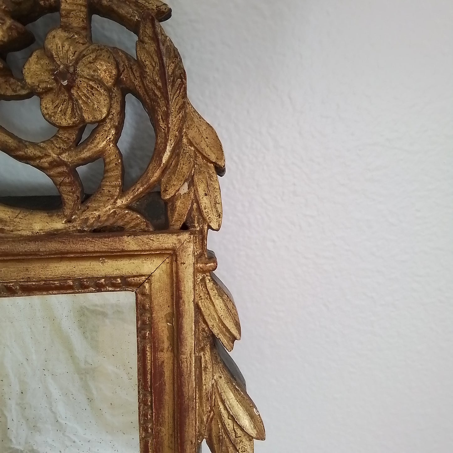 19th Century French Louis XVI style Giltwood Mirror.