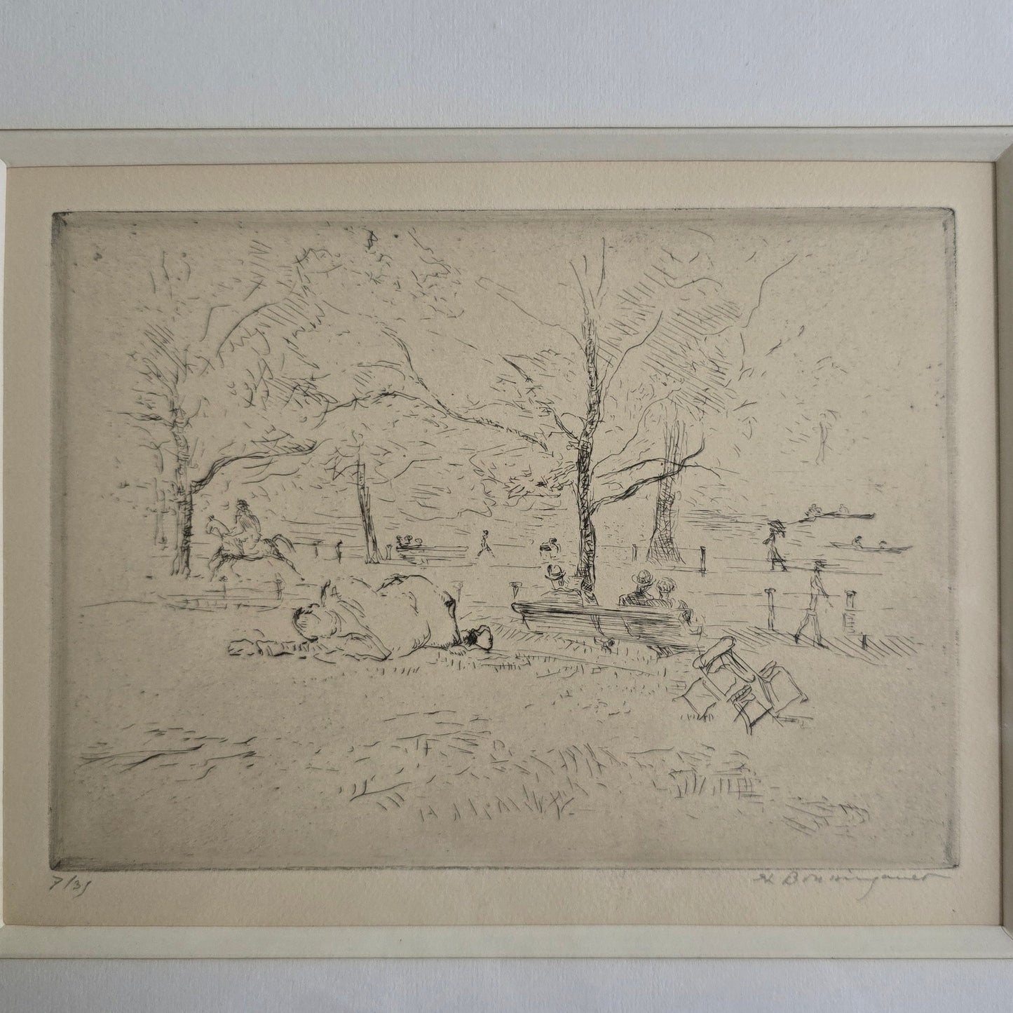 Vintage French Etching