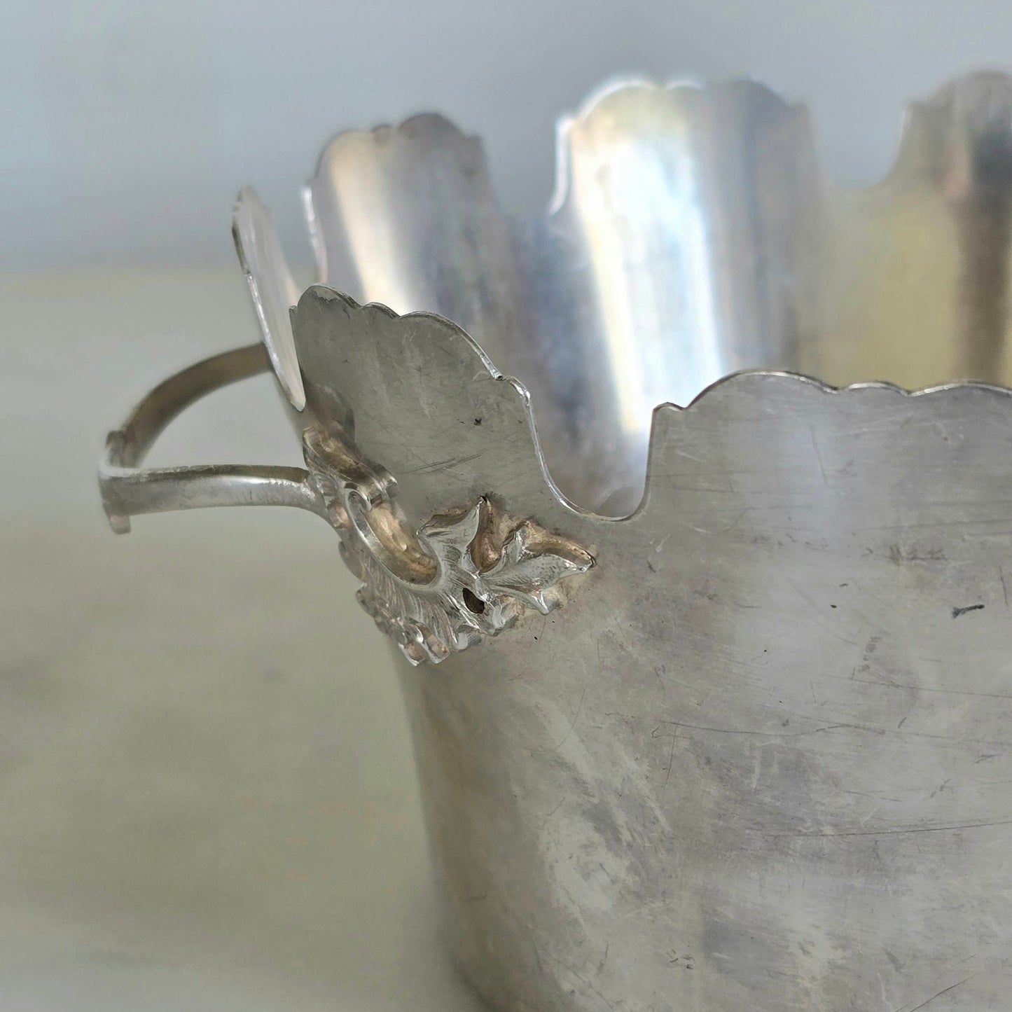 Vintage Scalloped Edge Champagne Bucket