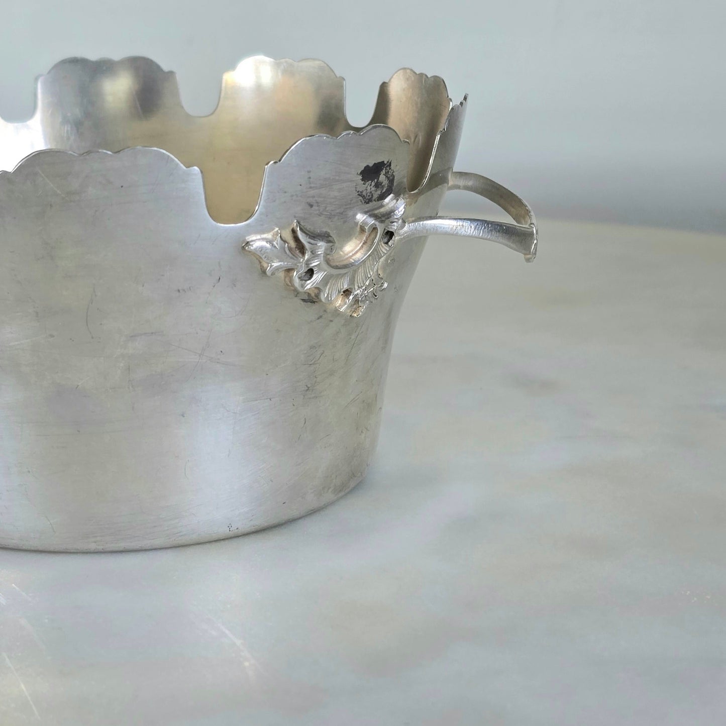 Vintage Scalloped Edge Champagne Bucket