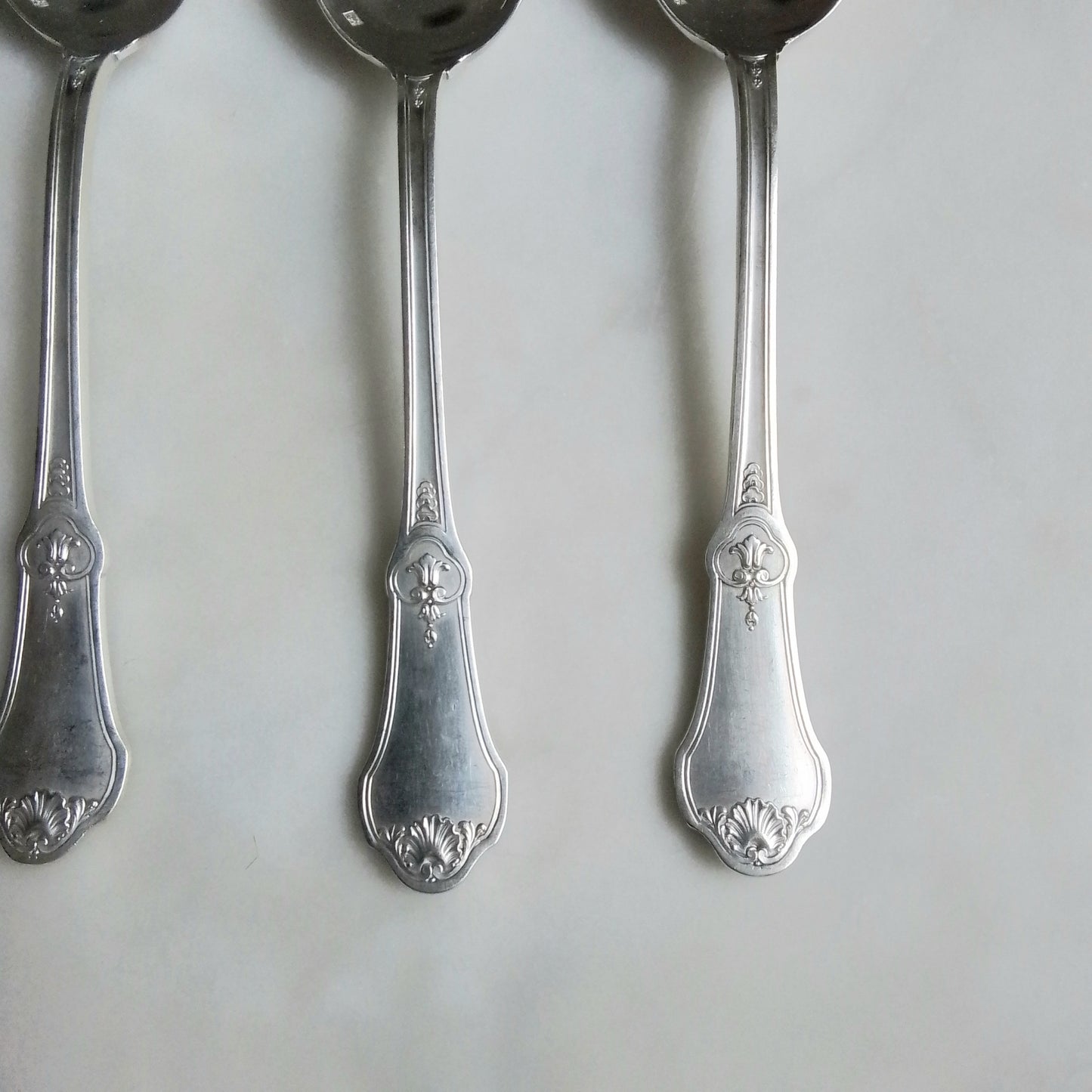Set of 4 Antique French Boulenger Silver-Plated Tablespoons