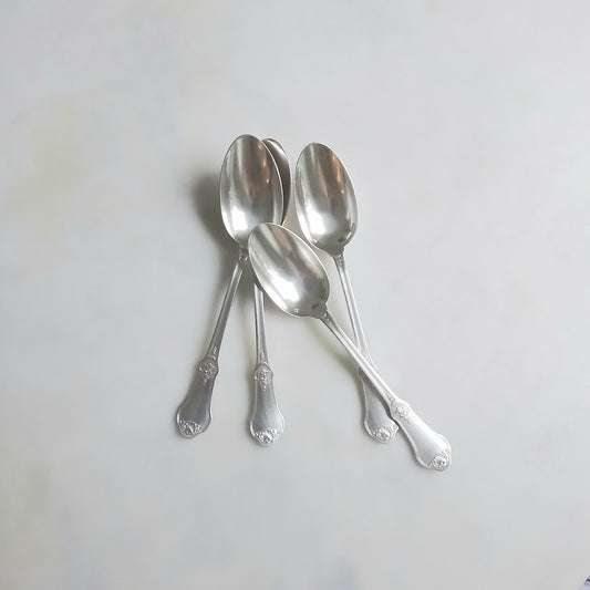 Set of 4 Antique French Boulenger Silver-Plated Tablespoons