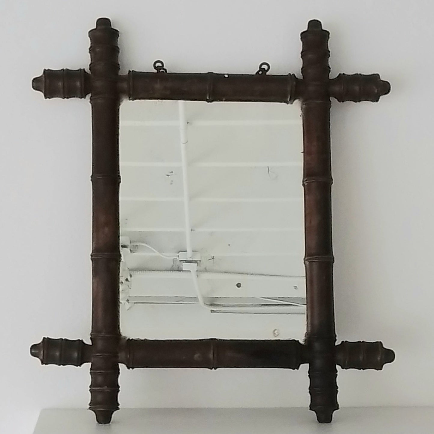 Antique  French  Faux  Bamboo Mirror