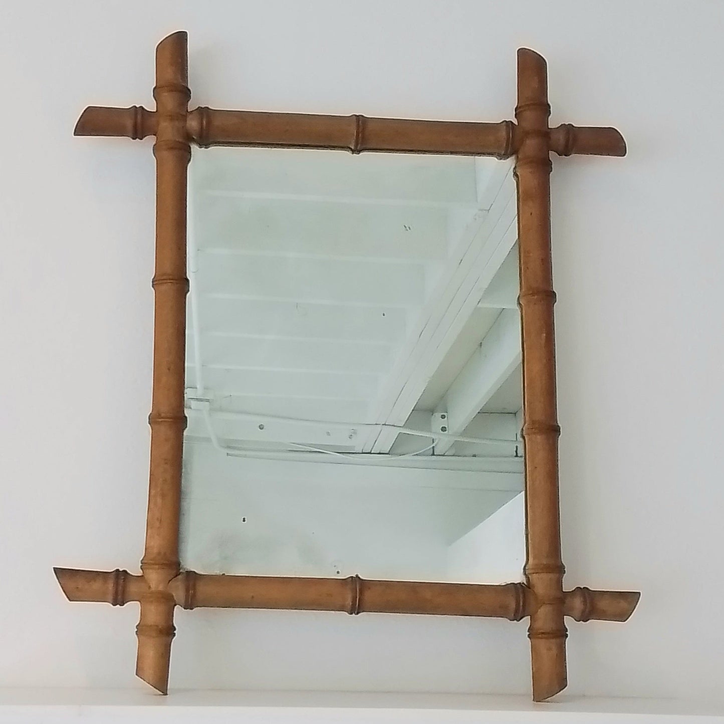French Faux Bamboo Mirror