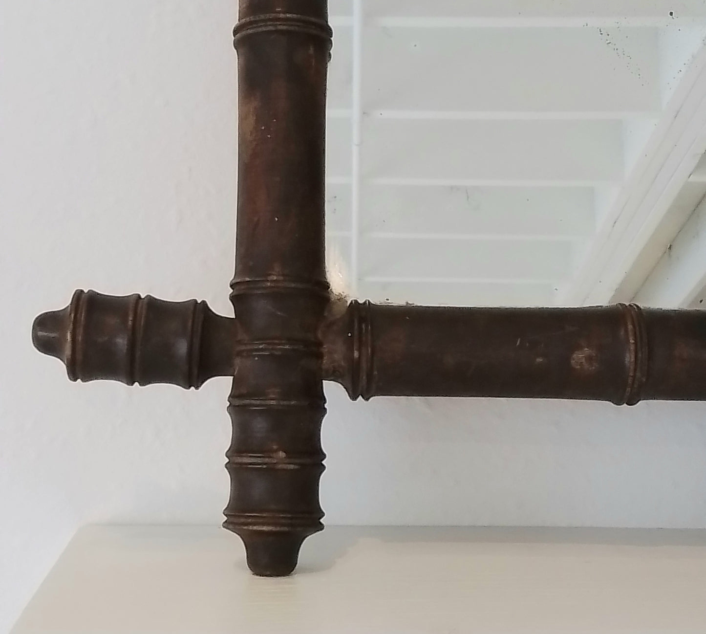 Antique  French  Faux  Bamboo Mirror