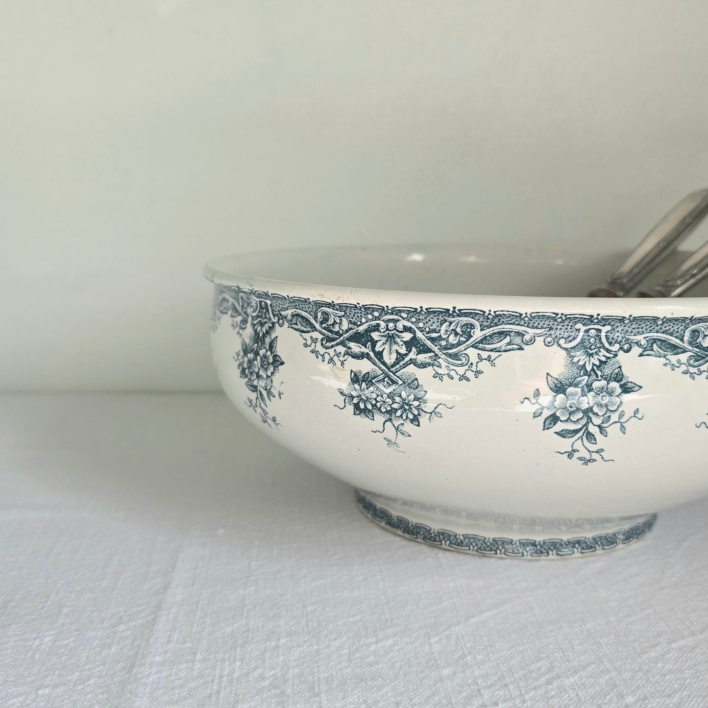 Antique French Saint-Amand Transferware Bowl