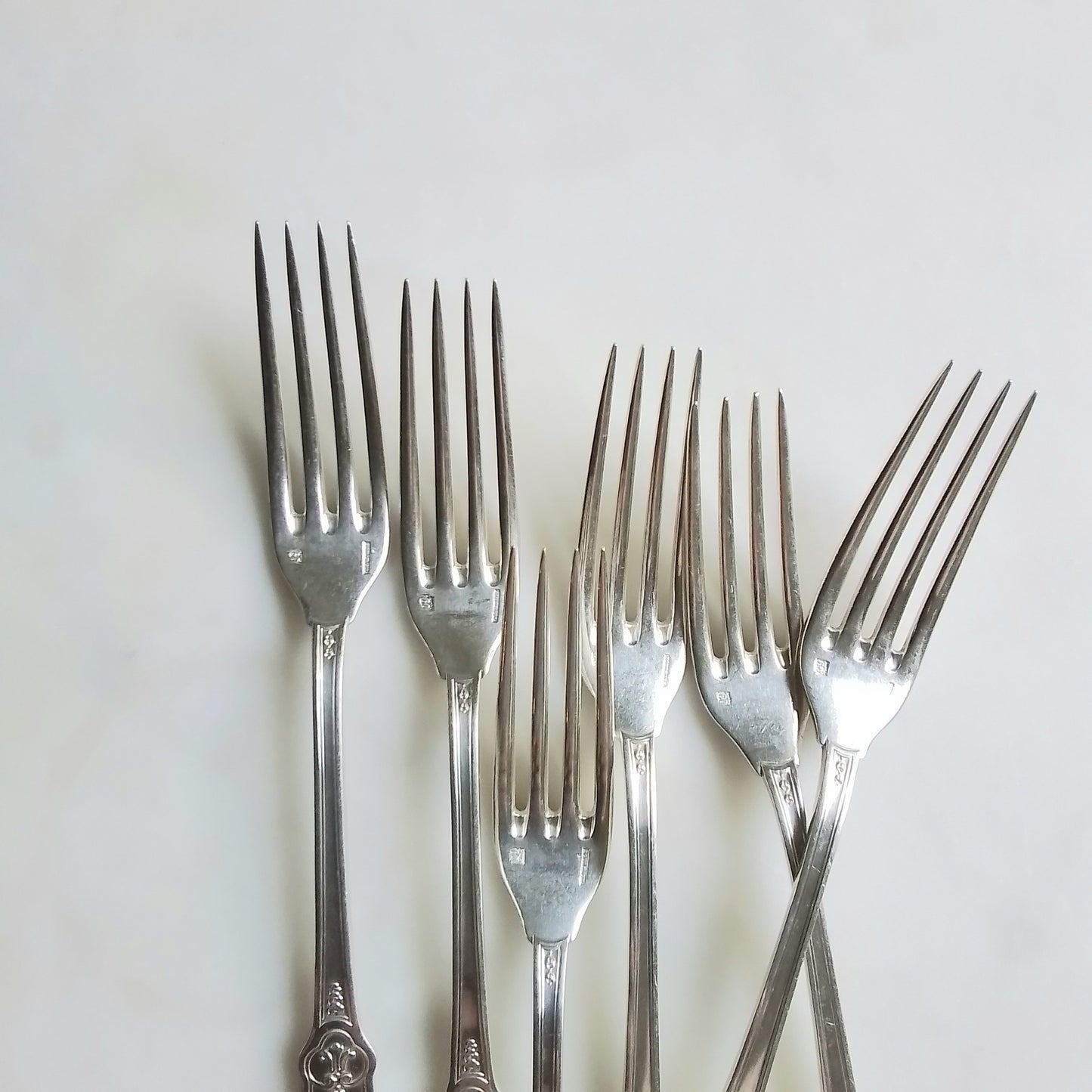 Set of 12 Antique French Boulanger Silver-Plated Luncheon Forks | Louis XV Style
