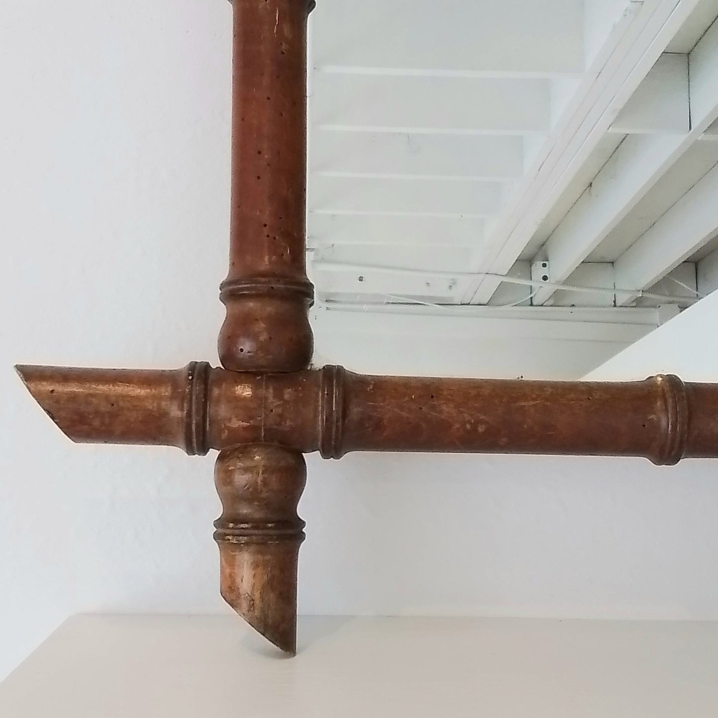 Antique French Faux Bamboo Mirror