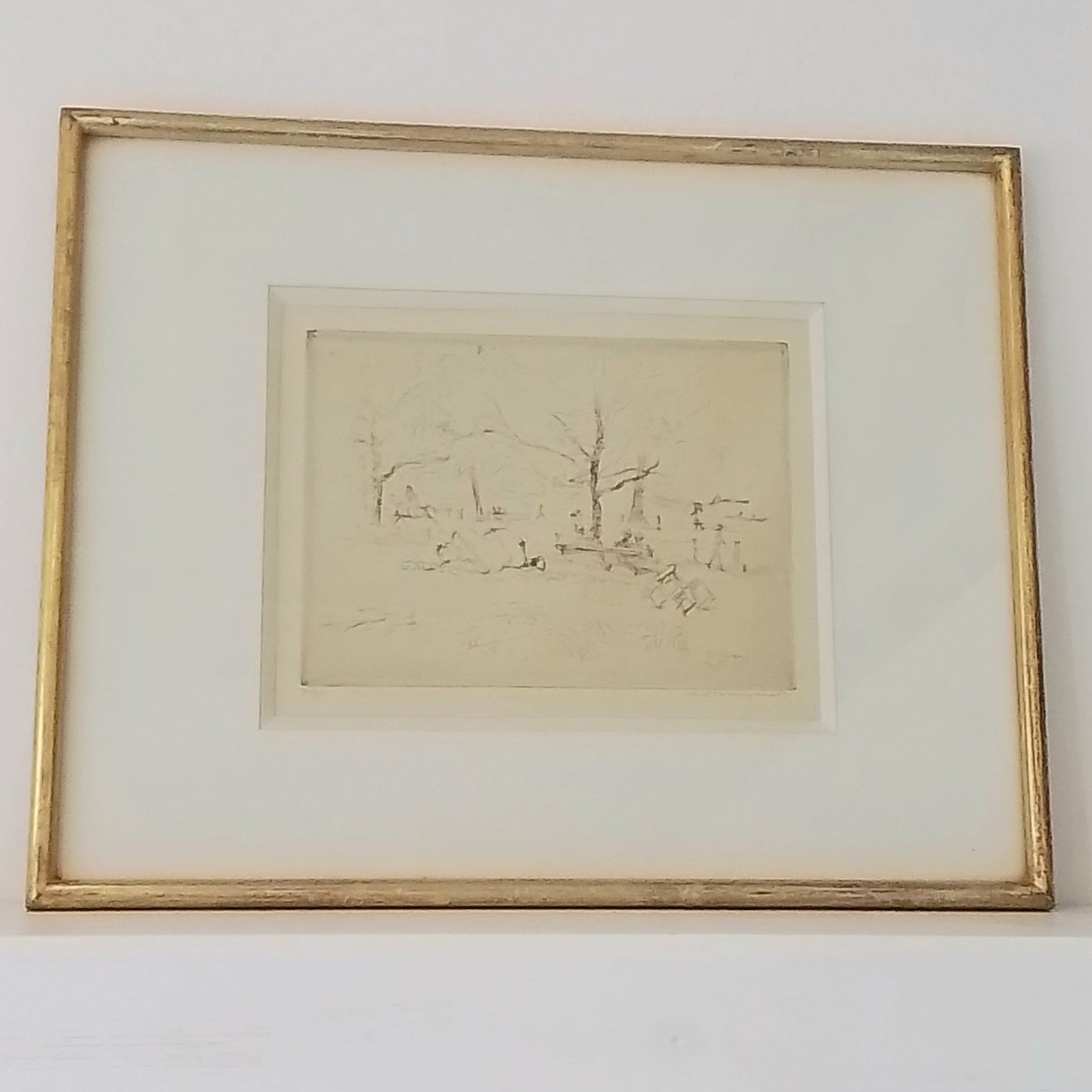 Vintage French Etching