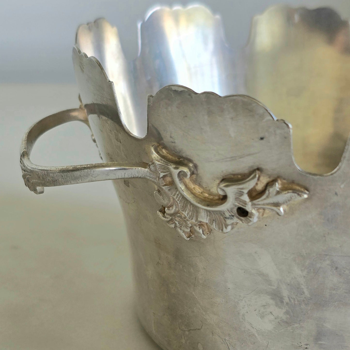 Vintage Scalloped Edge Champagne Bucket