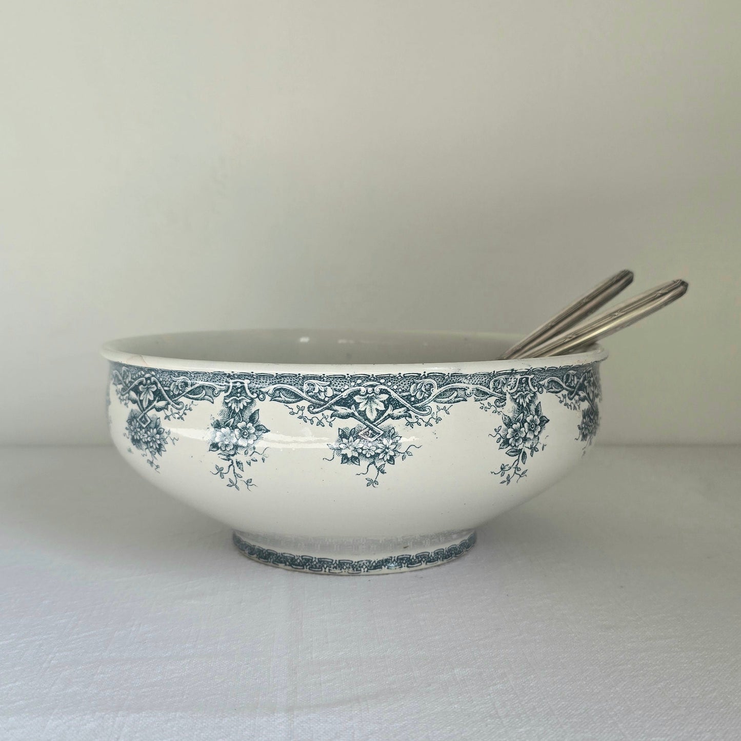 Antique French Saint-Amand Transferware Bowl